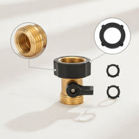 Threaded Garden Hose Shut off Valve with Washers Leak-Proof Garden Hose Shut off Valve Easy to Use Heavy-Duty for Gardeners, Yard, Patio