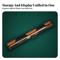 Safeguarding Split Cue Stick Case Lined Interior Sports Storage