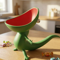 Creature Soap Holder Three-dimensionalPrinted Creature Figurine Quirky Gecko Soap Holder for Washroom, Vanity, Desktop