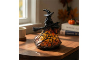 Tabletop Witch Statue with Lantern Seasonal Witch Figurine Gothic Halloween Lantern Sculpted for Collectors