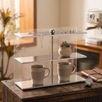 3-Tier Display Stand Transparent Desktop Organizer Space-Saving Furniture for Vanity