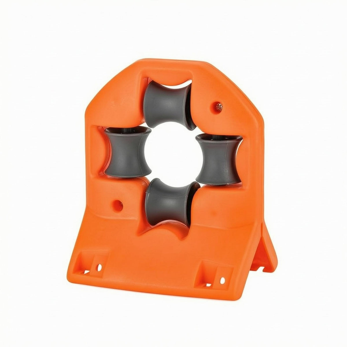 Wall-Mounted Hose Guide Mounting Holes Garden Hose Guide Outdoor Tool Orange Plastic Body
