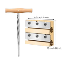 2 Pieces Peg Shaper Tapered Violin Peg Reamer Shaper with Wooden Handle Precision Lutherie Tool Manual for Luthiers