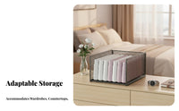 Underwear Organizer Compartmentalized Multi-Compartment Storage Box Space-Saving Closet Container for Adults, Homeowners, Bedroom, bureau, Dorm Room