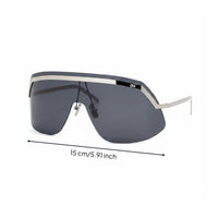 Oversized Visor Sunglasses Rimless Modern Silhouette Sunglasses Non-Polarized Sun Shades for Women, Driving