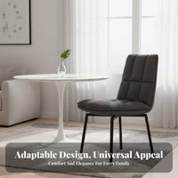 Rotatable Design Quilted Backrest Chair Minimalist Design Upholstered Seat Soft Padded Cushion Seating Furniture Long-Lasting Frame for Apartment Dwellers, Restaurant Owners, Interior Designers, Dining Room, Kitchen, Home Office