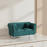 Sofa Jewelry Box Velvet Jewelry Organizer with Metal Legs Decorative for Bedside Table