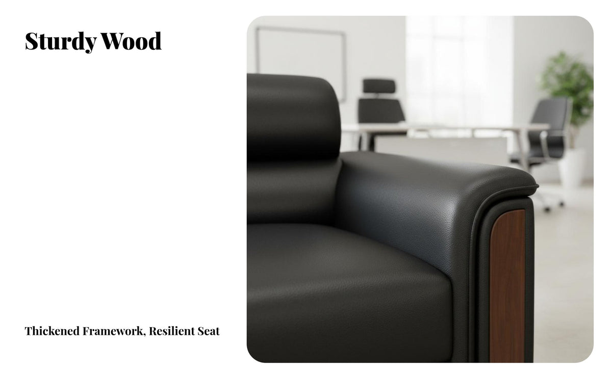 Complete with Coffee Table 3-Piece Office Sofa Set Modern Oriental Design reconfigurable Sectional Sofa Professional Look Reception Seating Minimalist Aesthetic for Business Clients, Guests, Adults, Waiting Room, Lobby