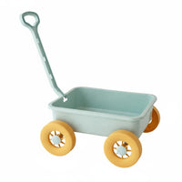 Portable Beach Toy Set Sturdy Materials Beach Container and Shovel Set Large Wheels Kids Sand Toy Collection Mesh Bag Included for Toddlers