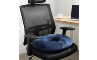 Donut Pillow Pressure Relief Viscoelastic Foam Seat Pad Coccyx Pad Ergonomic Design Chair Pad Removable Cleanable Cover for Car