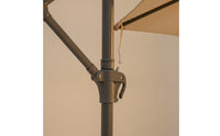 Offset Umbrella with Wheeled Base SPF 50+ Offset Patio Umbrella with Pedestal Cover for Homeowners, Restaurant Owners, Backyard, Garden