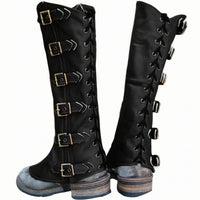Metal Eyelets Viking Boot Covers Buckles Medieval Boot Covers Stacked Heel Leg Gaiters Calf-High