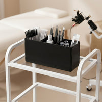 Acrylic-Style Cosmetic Organizer with 3 Compartments Countertop Makeup Organizer Space-Saving Storage Box Minimalist for Lash Artists, Beauty Station, Salon