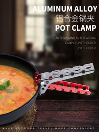 Outdoor Camping Pot Clip Aluminum Alloy Anti-scald Non-slip Pan Clip