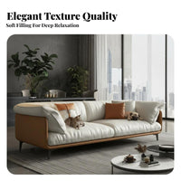 Modern 3-Seater Sofa Scratch-Resistant Modern 3 Person Sofa Removable and Washable Tech Material Couch for Pet Owners, Adults, Lounge Area, Studio