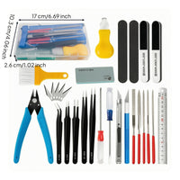 28 Pieces Precision Gundam Tool Kit Multifunctional Model Tools Kit Portable Model Building Tool Set Practical for Beginners