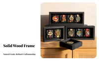 Solid Wood Long-Distance Race Medal Display Case Wall Mount or Tabletop Medal Display Frame Commemorative Collection for Children, Desktop