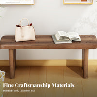 Solid Wood Construction Backless Wooden Bench Multi-Functional Indoor Furniture Multifunctional Accent Seating Versatile Design for Homeowners, Interior Decorators, Renters, Entryway, Living Room, Hallway, Bedroom