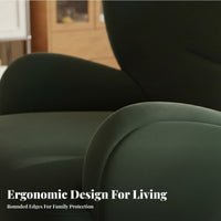 Retro Design Upholstered Swivel Armchair Compact Size Upholstered Swivel Chair Soft & Comfortable Living Room Seating Luxuriously Soft Comfort for Apartment Dwellers, Home Decorators, Bedroom, Balcony, Reading Nook, Nursery