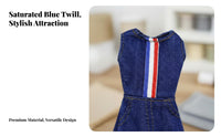 Doll in Dungaree Dress Fashionable Design, Fashion Dress, Cute 30cm Doll Outfit for Kids