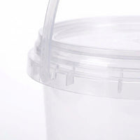 Bucket Lid Carry Handle Storage Container, Transparent Storage Bucket Lid, Handle Storage Unit Container Bin, Kitchen Organizer Home Organization