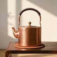 Stovetop Copper Tea Kettle Elegant Copper Kettle Versatile Boiling Vessel Classic for Kitchen