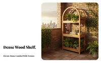 Ladder Design Arched Multi-Level Plant Stand Space Saving Arched Top Shelving Unit Sturdy & Stable Display Shelf Large Capacity for Home Decorators, Decor Enthusiasts, Homeowners, Balcony, Sunroom, Living Room, Bedroom