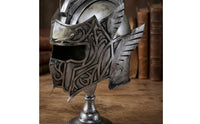 Pedestal Base Roman Soldier Helmet Engraved Centurion Helmet Model Tall Crest Decor Metal