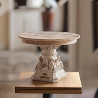 Wooden Pedestal Stand Decorative Pedestal Stand Round Wood Riser for Photo Shoots
