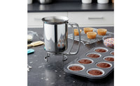 Spring-Loaded Pancake Batter Dispenser Multi-Size Batter Dispenser with Stand Sturdy Utensil Easy to Use for Breakfast Prep
