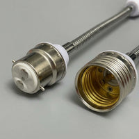 E27 to B22 Adapter with 60cm Flexible Lamp Extension for Home Lighting, E27 to E14 Adapter Bulb Holder for DIY Lighting, 45°C Heat Resistance