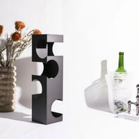 Metal Wine Rack Space-Saving Tabletop Wine Rack Bottle Holder Compact Furniture Slim for Home Bar, Sideboard