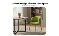 Modern Design Curved Back Accent Chair Padded Seat Dining Furniture Comfortable Cushion Home Furnishing Enveloping Backrest for Restaurant Owners, Homeowners, Adults, Cafe, Kitchen, Living Room, Balcony