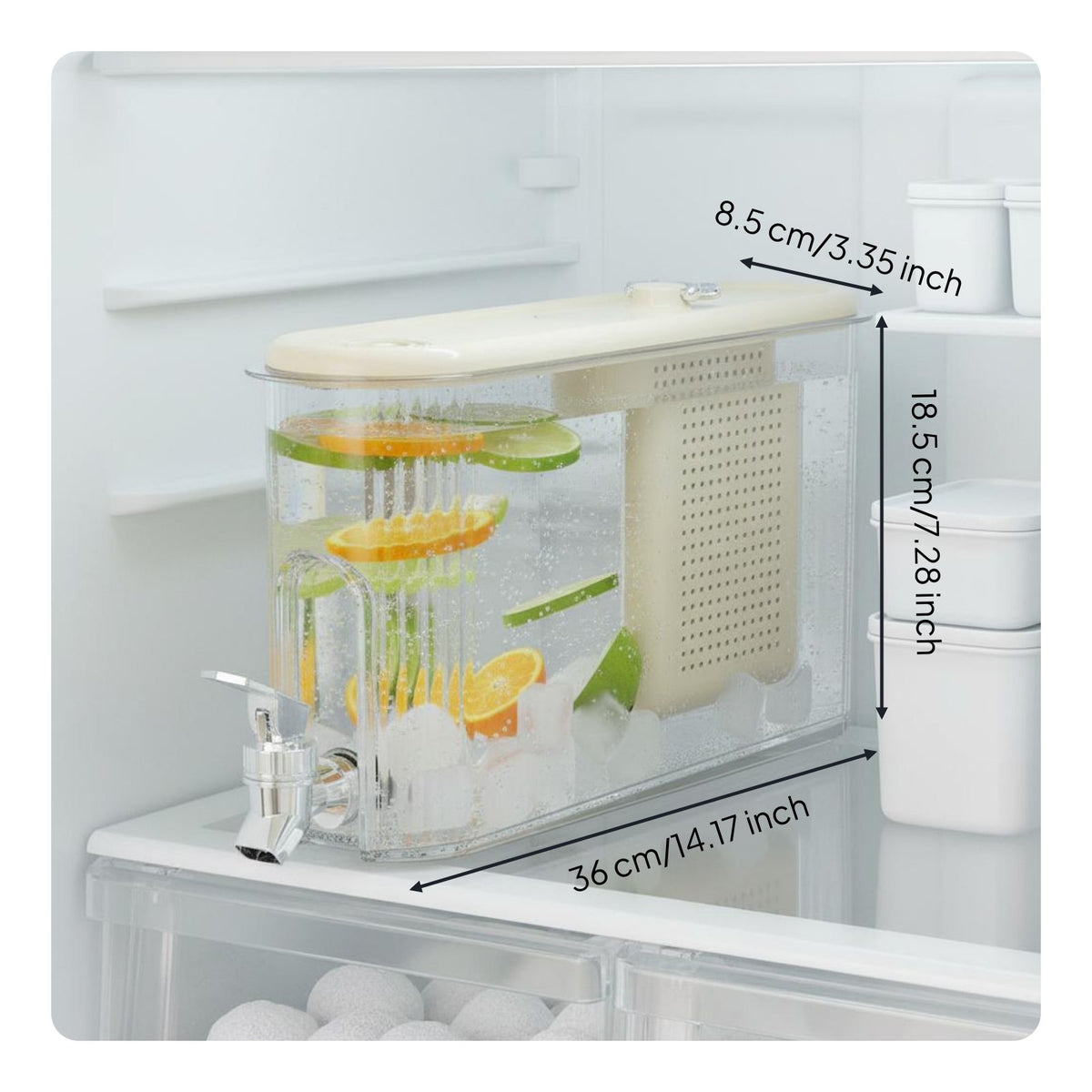 Large Capacity Cold Drink Container Faucet Design Cold Beverage Jug with Temperature Resistant Spigot Beverage Dispenser for Camping
