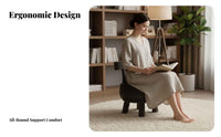 Rotating Upholstered Seat with Supportrest 360-Degree Rotate Upholstered Round Stool with Supportrest Sturdy Construction Household Furniture