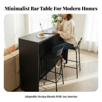 Space-Saving Narrow Bar-Height Table Minimalist Design Narrow divider Desk Slim silhouette Household Furniture adaptable for Small Apartment Dwellers, Young Professionals, Living Room, Kitchen, Dining Area, Entryway