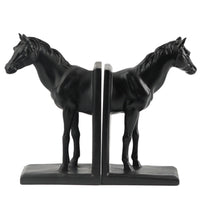 Horse Bookends Functional Carved Bookends Classic Book Holders for Bookshelf, Desk