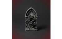 Plaque with Floral Relief Dark Fantasy Gothic Plaque for Goths, Dollhouse Hobbyists, Shelf Decor
