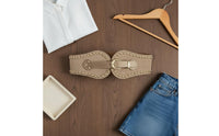 Wide Elastic Waist Belt Soft Touch Suede Waist Belt Fashion Accessory for Outfit Styling, Daily Wear
