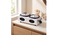 Double Pot Depilatory Heater Independent Temperature Control Depilatory Heater with Dual Pots Fast Heating Overheating