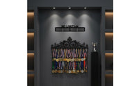 Heavy Duty Wall Mounted Medal Hanger Sturdy Steel Construction Sports Medal Display Rack Space Saving Iron Award Hanger Easy to Install for Athletes, Runners, Women, Home Gym, Bedroom, Office