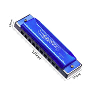 Tone Perfect Sound 10-Hole Harmonica Easy to Learn Kids Harmonica Toy Child Safe Portable Mouth Organ for Beginners, Music Learning, Home Practice