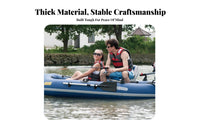 Inflatable Fishing Boat Separate Air Chambers Motor Mount Fishing Boat Puncture Resistant Heavy Duty Inflatable Raft for Fishermen, Boating, Rivers