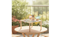 Rounded Edges Wooden Activity Table with Cup Holder Multicolor Children's Learning Table Long-Lasting Furniture Stable for Classroom