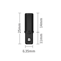 Darkened Hex to Square Drive Adapter Machined 6.35 Mm Hex Driver Adapter Forged-Looking Tool Accessory Black Oxide Coating for Power Drills