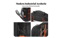 Metal Hardware Hard Foundation Tool Bag Hard Bottom Tool Bag Reinforced Strapping for Garage, Workshop