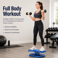 Balance Board with Resistance Bands, Non-Slip Wobble Board for Home Workout, Physical Therapy & Leg Toning