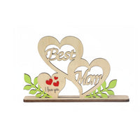 Hollow-out Design Mother's Day Table Sign Durable Mother's Day Wooden Sign Mom Themed Tabletop Decor for Birthday, Party