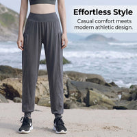 Joggers for Women with High Waist and Elastic Design, Harem Pants in Soft Modal Textile, Plus Size Tracksuit Bottoms for Running and Fitness