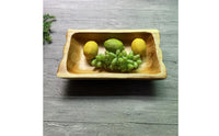 Wood Storage Basin Large Capacity Rectangular Wooden Bowl Multipurpose Serving Tray for Dining Table